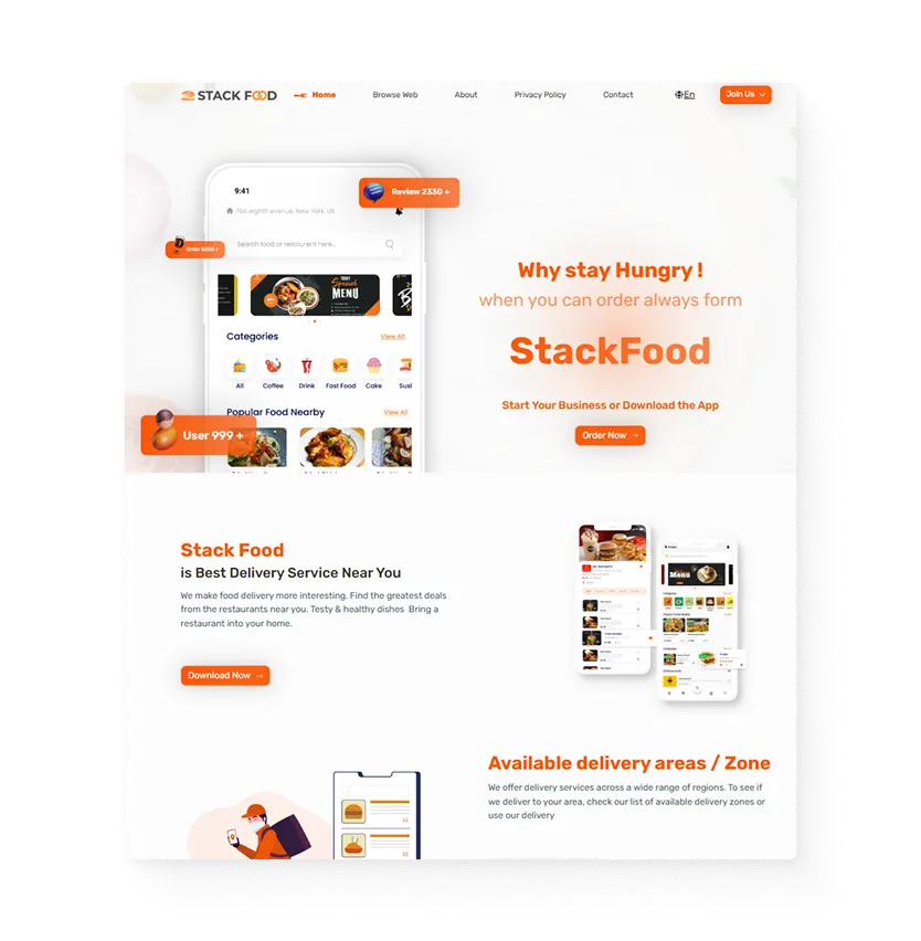 Online Food Marketplace Business Website